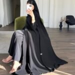 عباية حرير سوداء من DUJE | Silk Abaya | صناعة سعودية فاخرة